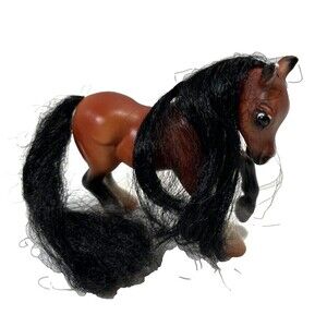 Breyer Reeves 4" tall Phony Brown Horse Black Hair Brushable Tail Mane